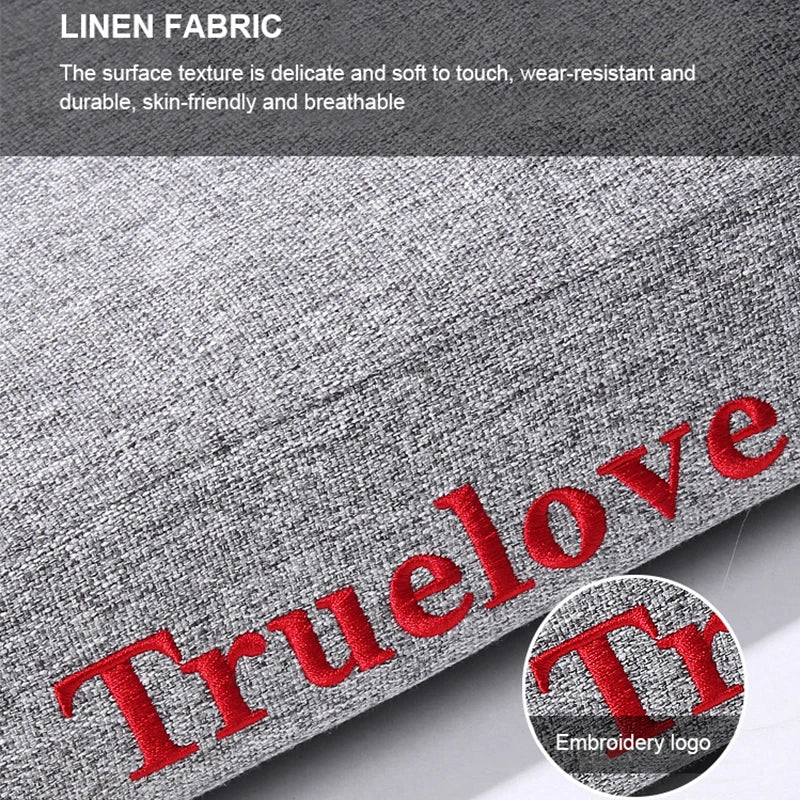 Truelove Pet Bed with Pillow Memory Foam Soft Comfortable Durable 100% Linen Fabric for Cat and Dogs Removable Washable TLX1211